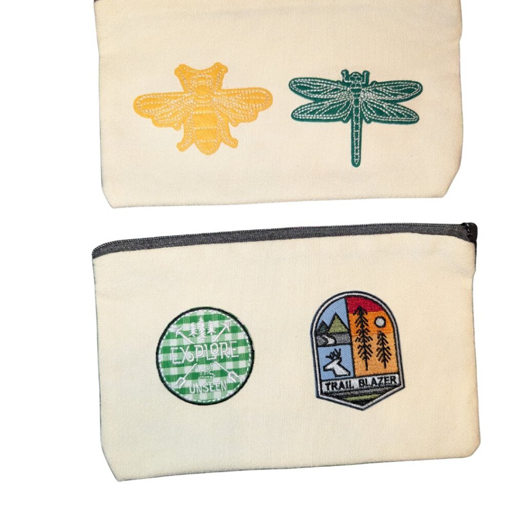 Nature-Inspired Canvas Zipper Bags